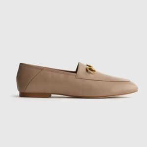 Quince Italian Leather Horsebit Soft Brown Loafers Women's Size 7